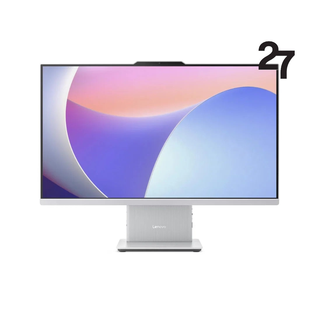 جهاز لينوفو آيديا سنتر AIO 27IRH9 الكل في واحد - (0NAX)، معالج إنتل كور i5-13420H، ذاكرة وصول عشوائي 8 جيجابايت، قرص صلب SSD سعة 512 جيجابايت، رسومات إنتل فائقة الدقة، شاشة 27 بوصة FHD IPS، لون رمادي سحابي