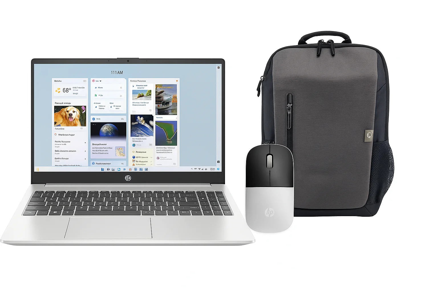 HP 15-FD0244، Intel Core i3-1315U، ذاكرة وصول عشوائي (RAM) سعة 4 جيجابايت، قرص SSD سعة 256 جيجابايت، Intel UHD، شاشة 15.6 بوصة عالية الوضوح، فضي