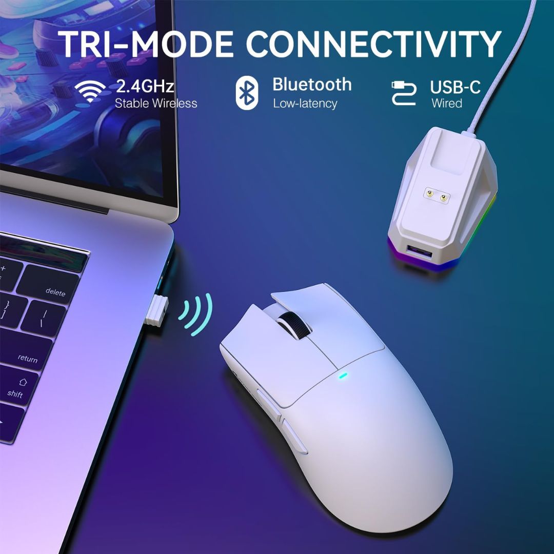 ATTACK SHARK X11 Wireless Gaming Mouse - White