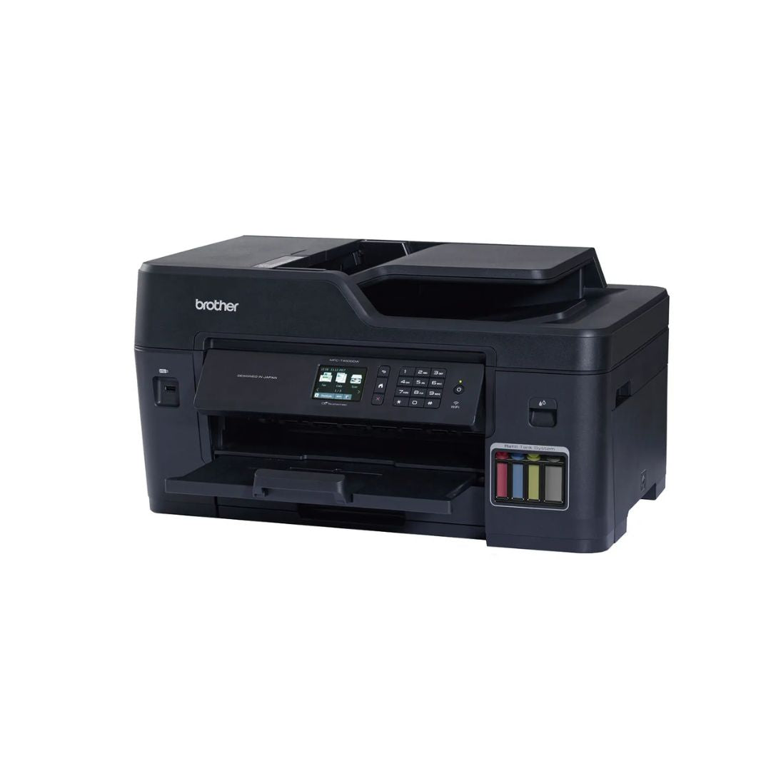 طابعة Brother MFC-T4500DW اللاسلكية متعددة الوظائف بخزان حبر A3-A4 (طباعة، نسخ، مسح ضوئي، فاكس)