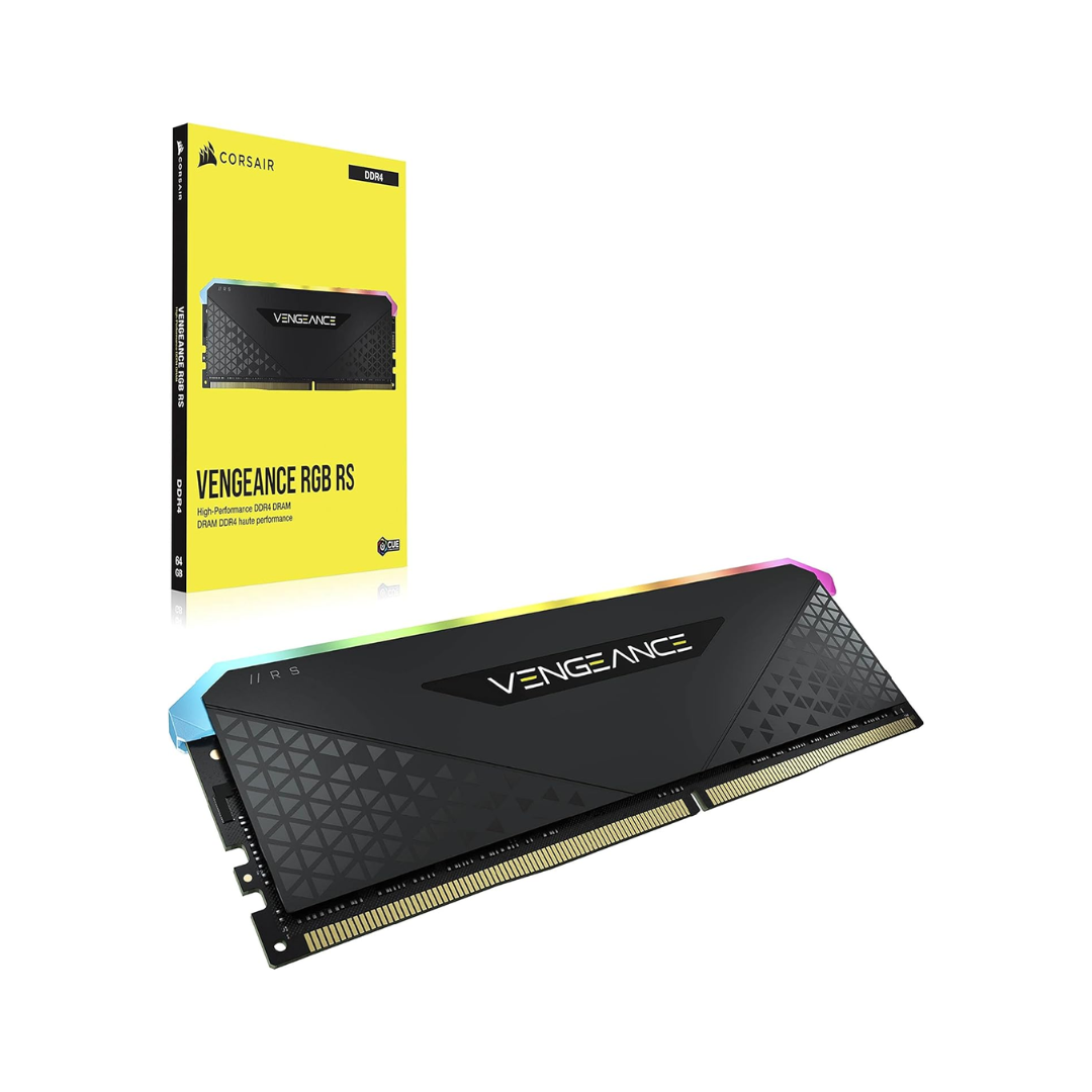 Corsair Vengeance RGB RS 32Go (2x16Go) DDR4 3200MHz C16 Mémoire de Bureau  (Éclairage Dynamique, Temps de Réponse Serrés, Compatible avec Intel & AMD  300/400/500 Series) Noir : : Jeux vidéo