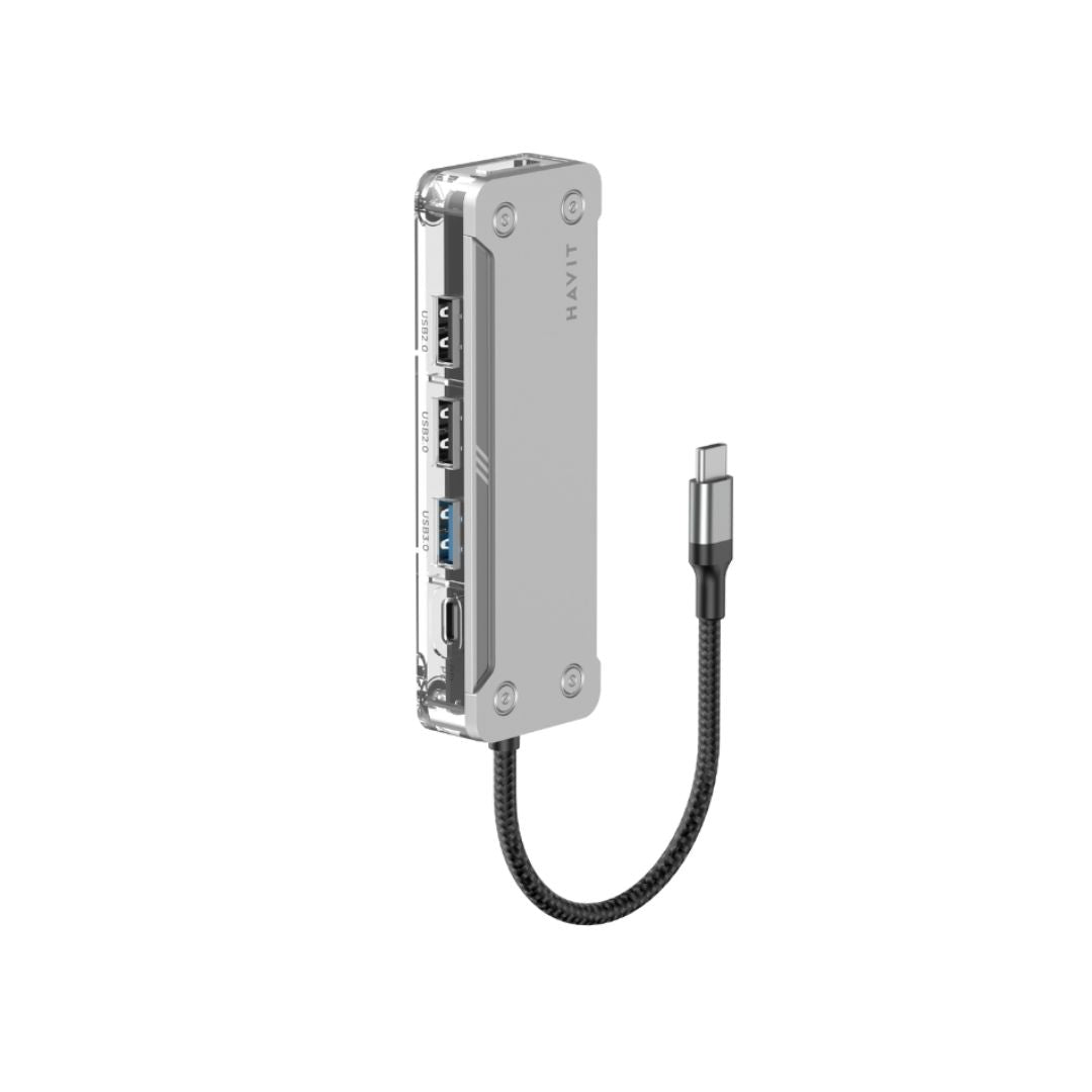 هافيت HB4020 USB-C فضي
