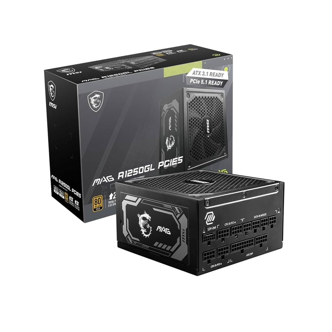 MSI MAG A1250GL 1250W PLUS Gold full modular - PCIE5, Power Supply
