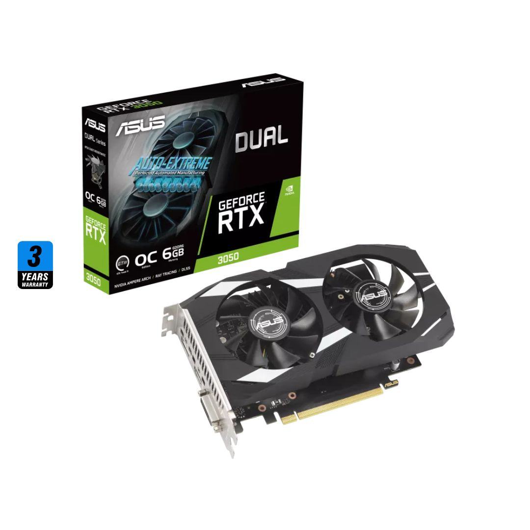 ASUS Dual GeForce RTX™ 3050 OC Edition 6GB GDDR6