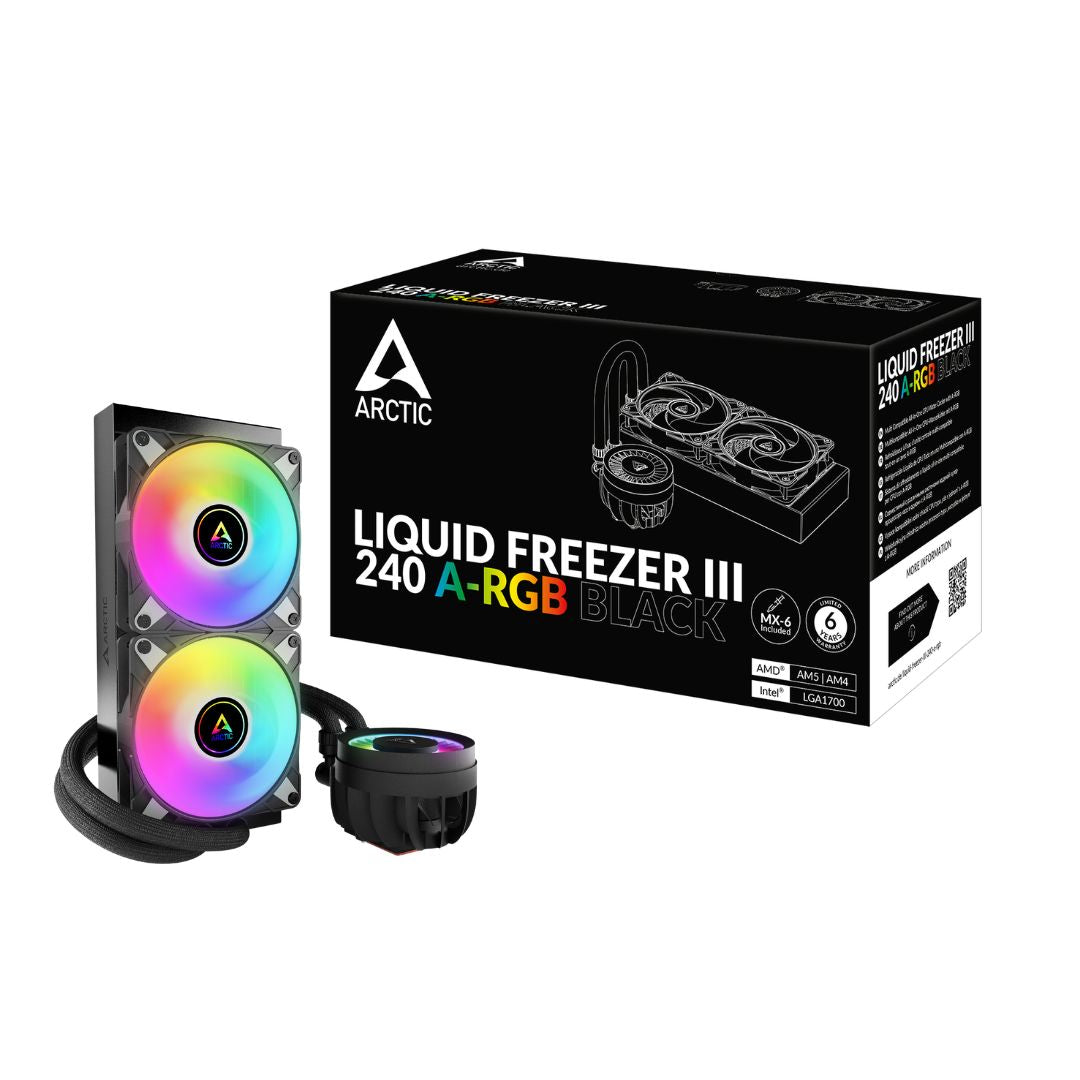 ثلاجة Arctic Liquid Freezer III 240 A-RGB - أسود