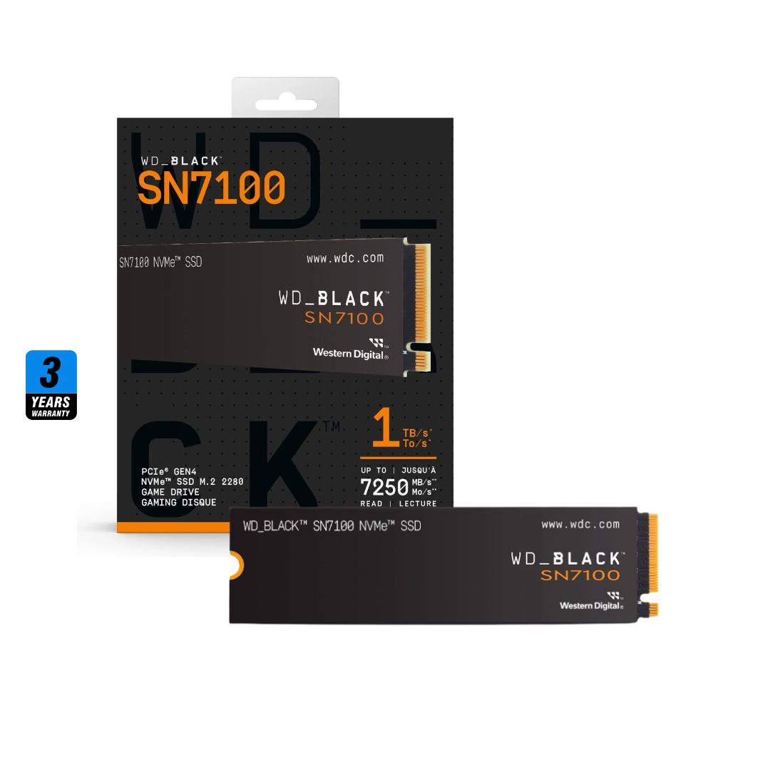 WD BLACK SN7100 سعة 1 تيرابايت، 7250 ميجابايت/ثانية M.2 NVME، PCIe 4.0