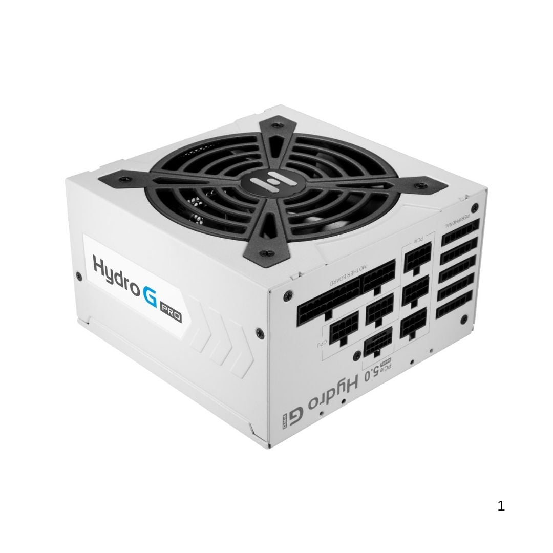 FSP Hydro G PRO ATX3.0، 1000 واط 80+ ذهبي، وحدات كاملة، PCIe 5.0، أبيض