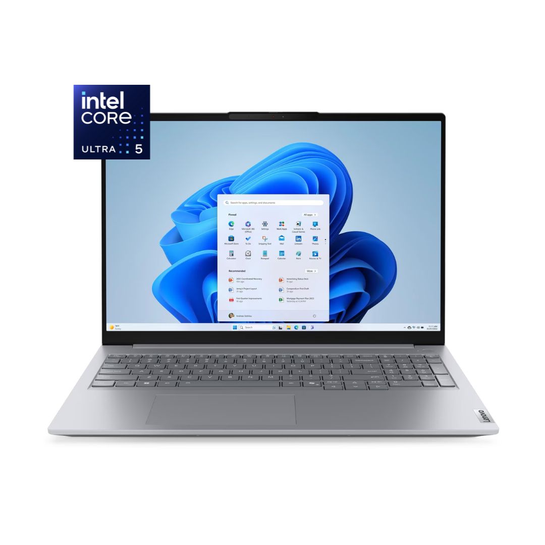 Lenovo ThinkBook 16 G8 - (2LGR), Intel Core Ultra 5 225U, RAM 8GB, SSD 512GB, Intel Graphics, 16 Inch WUXGA IPS 60Hz, Arctic Grey