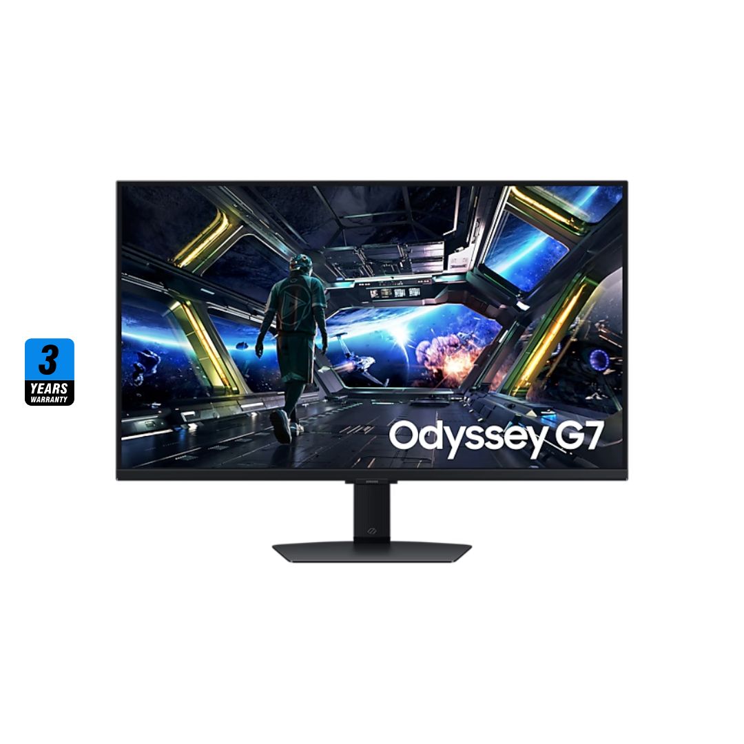 شاشة Samsung Odyssey G7 LS32DG702 مقاس 32 بوصة بدقة 4K (3840 × 2160) وتردد 144 هرتز ووقت استجابة 1 مللي ثانية وشاشة IPS مسطحة