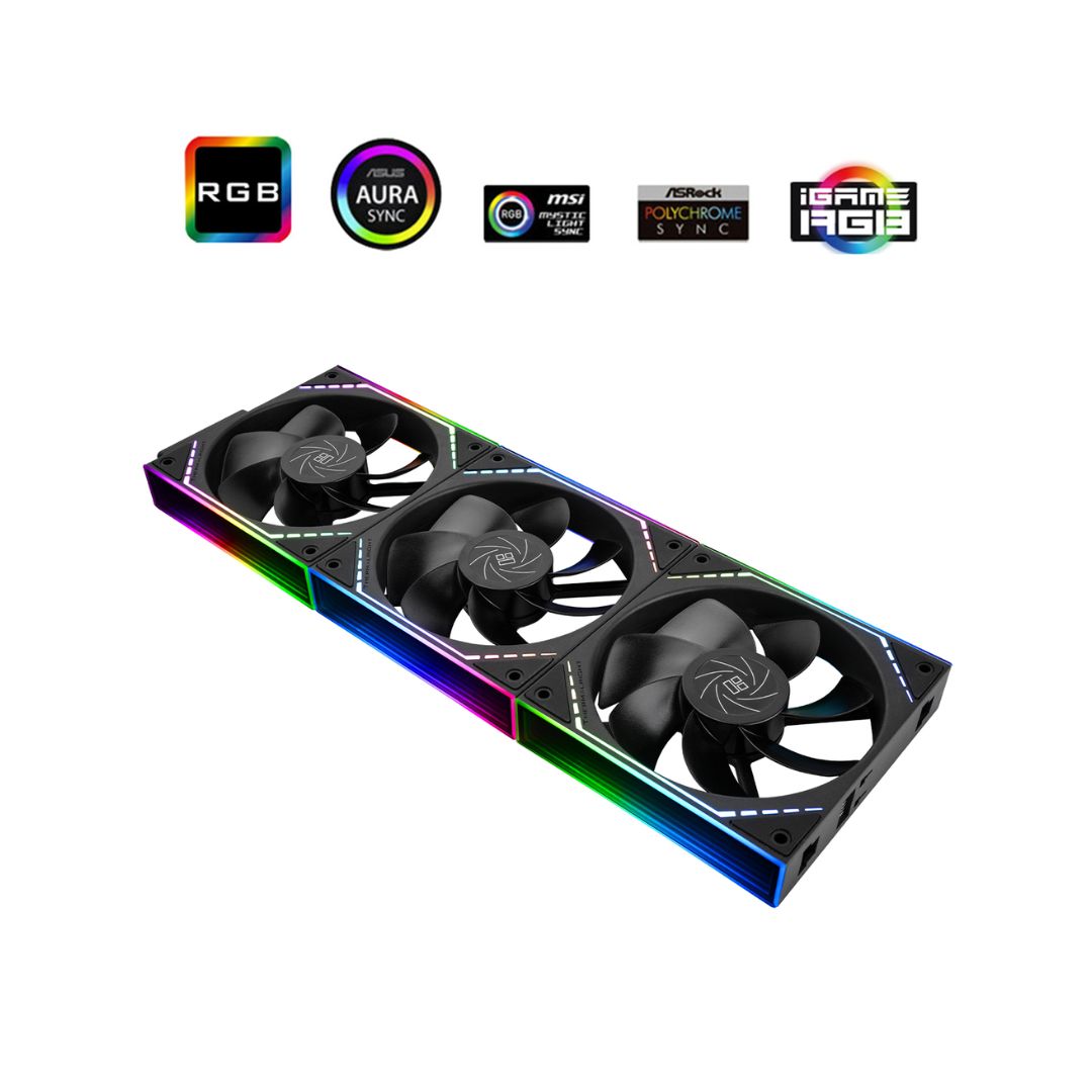 Thermalright TL-M12Q X3 Fan Kit 120mm 3 Fan ARGB - Black