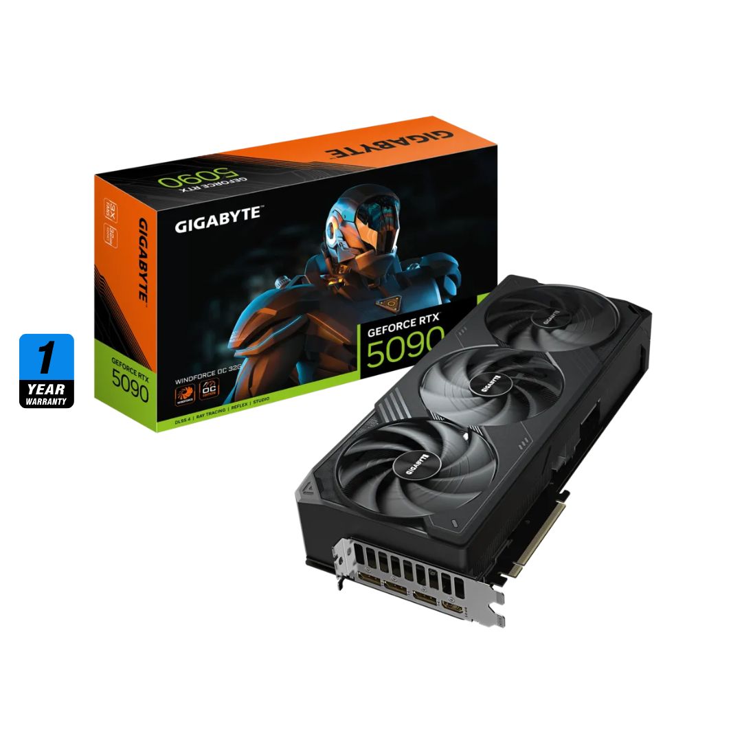 بطاقة الرسومات Gigabyte GeForce RTX™ 5090 WINDFORCE OC سعة 32 جيجابايت
