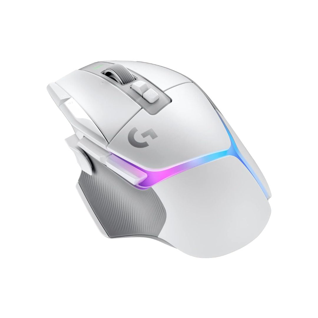 ماوس ضوئي لاسلكي Logitech G502 X PLUS Lightspeed باللون الأبيض