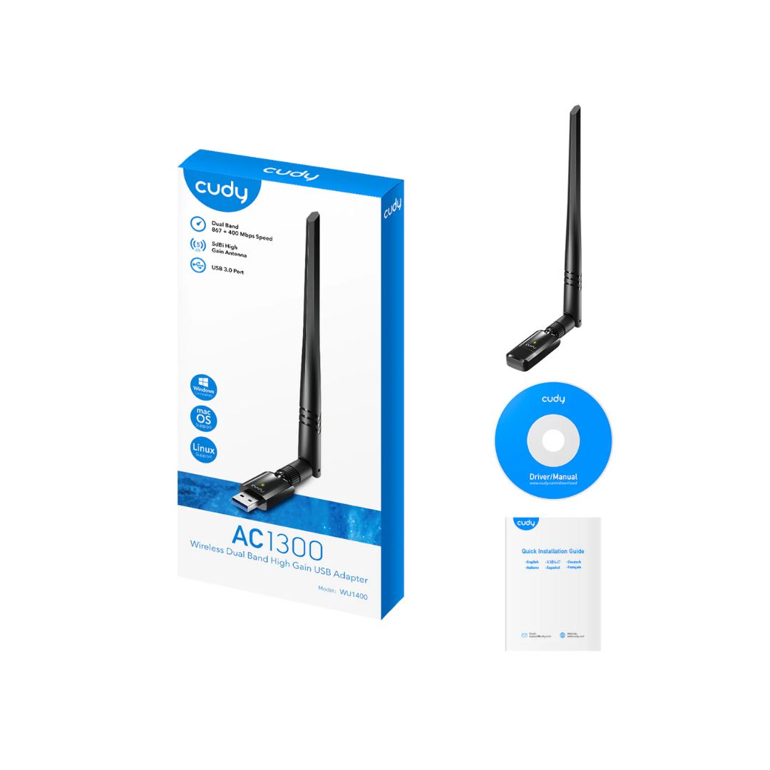 محول واي فاي لاسلكي USB Cudy WU1400