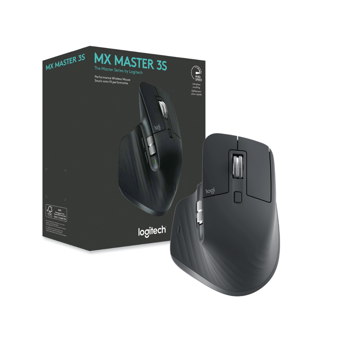 ماوس لوجيتك MX ماستر 3S اللاسلكي المتقدم باللون الجرافيتي