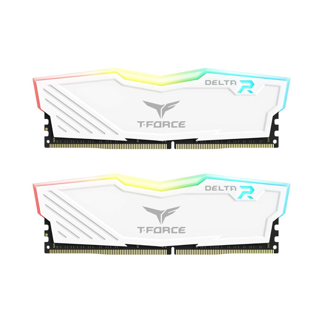 TEAMGROUP T-Force Delta RGB DDR5 Ram 32GB (2x16GB) 5600MHz CL36 - White