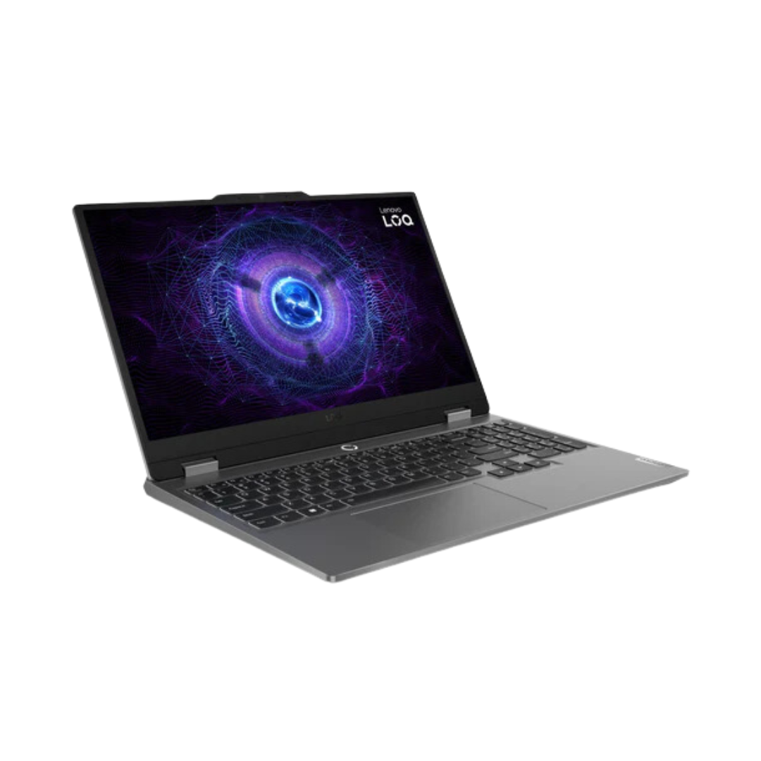 لينوفو LOQ 15IRX9 - (URPS/RMAX)، معالج Intel Core i7-14700HX، ذاكرة وصول عشوائي (RAM) سعة 16 جيجابايت، قرص SSD سعة 512 جيجابايت، بطاقة رسومات NVIDIA RTX 4060 سعة 8 جيجابايت، شاشة 15.6 بوصة FHD IPS بتردد 144 هرتز، لون رمادي