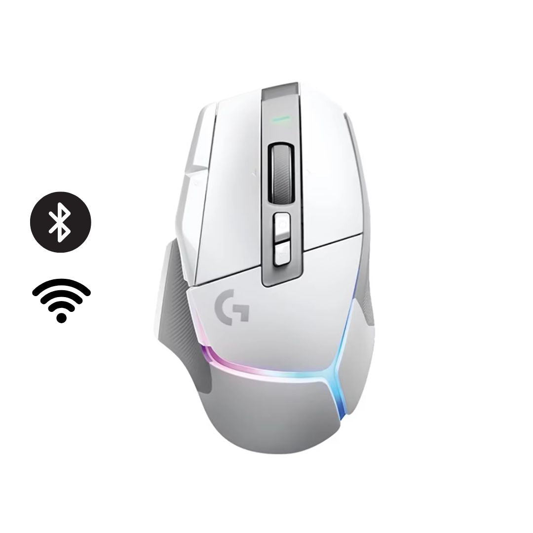 ماوس ضوئي لاسلكي Logitech G502 X PLUS Lightspeed باللون الأبيض