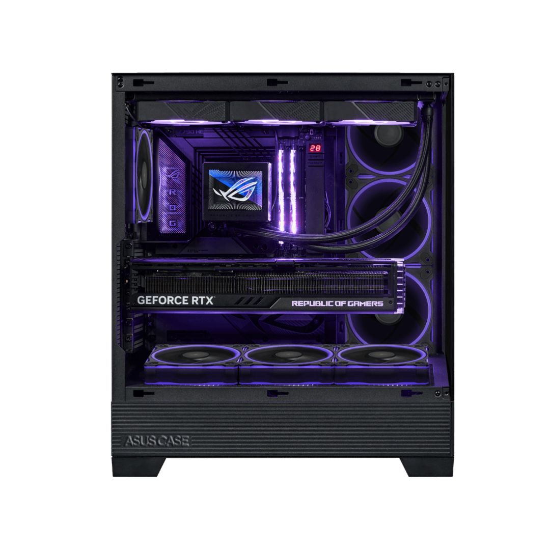 ASUS A31 PLUS Case صندوق حاسوب - أربع مراوح ARGB، لون أسود