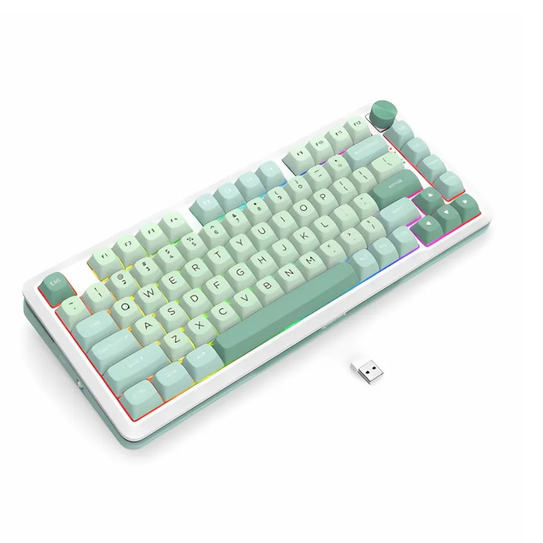 Redragon CYRUS PRO K681MG-RGB-PRO 75%USB-C سلكية، BT، لوحة مفاتيح ألعاب لاسلكية 2.4 جيجاهرتز