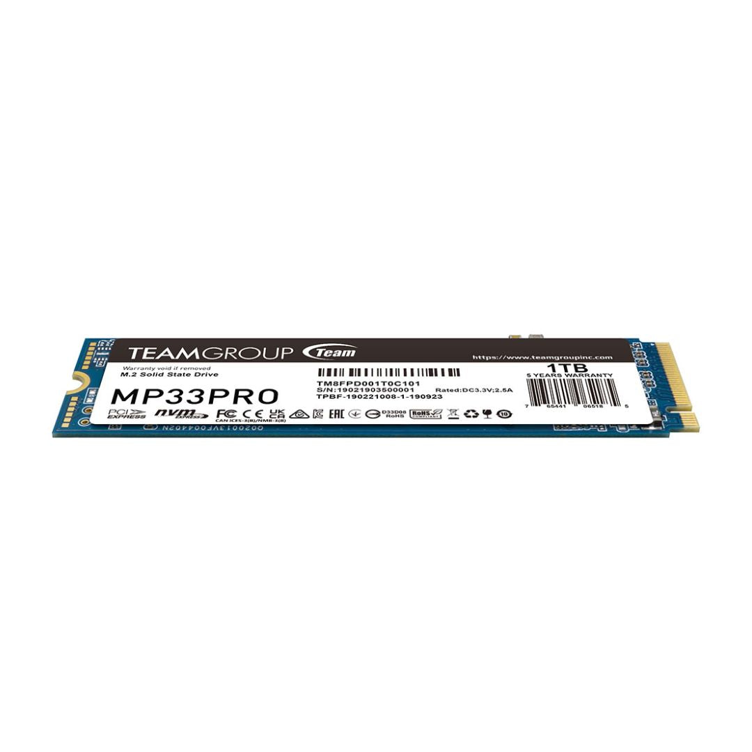 تيمجروب MP33 برو 1 تيرابايت، 3500 ميجابايت/ثانية - NVMe PCIe Gen 3x4، SSD