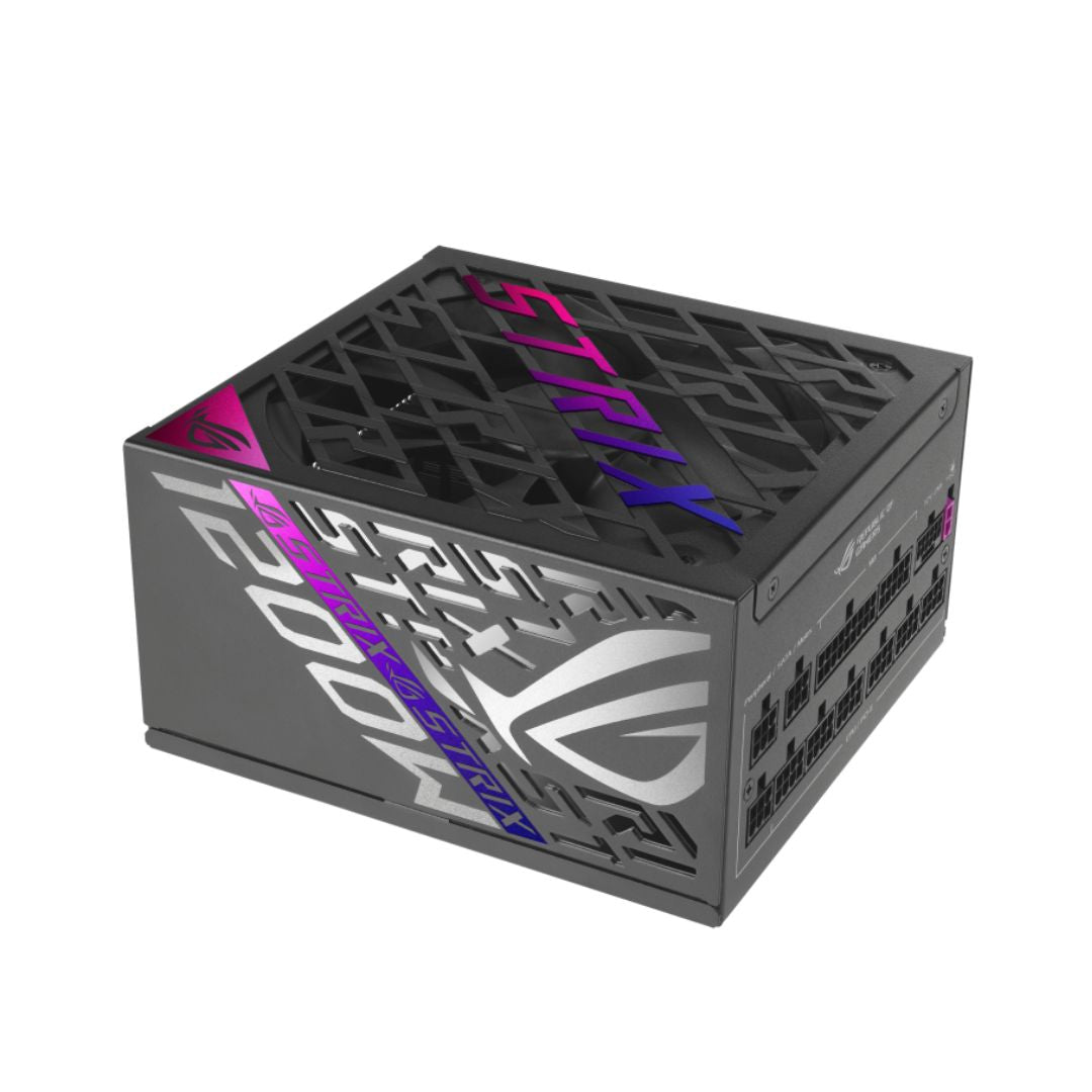 ASUS ROG-STRIX-1200P-GAMING 1200W 80+ Platinum، PCIE 5.1، وحدات كاملة