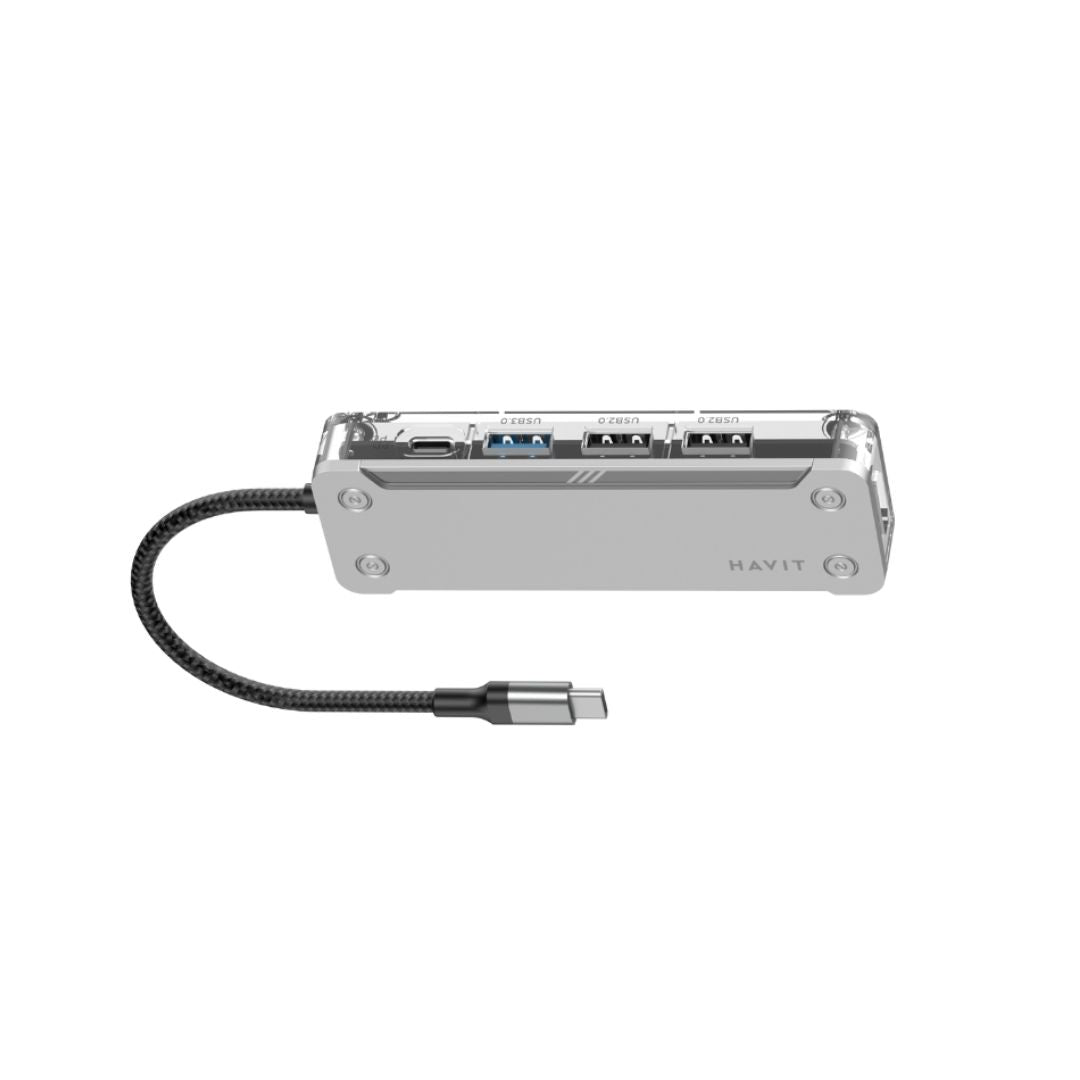 هافيت HB4020 USB-C فضي