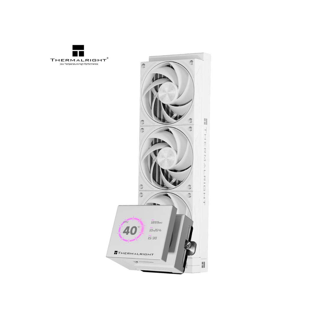 Thermalright Stream Vision 360 Liquid – مبرد سائل بحجم 360 ملم، اللون الأبيض، تبريد عالي الأداء مع إضاءة ARGB