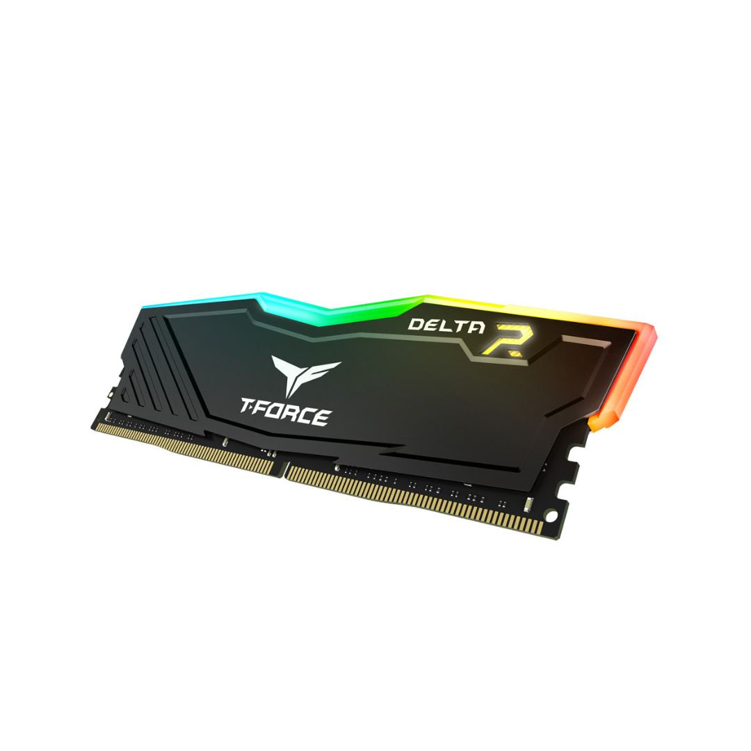 ذاكرة وصول عشوائي TEAMGROUP T-Force Delta RGB DDR4 سعة 16 جيجابايت (2 × 8 جيجابايت) 3600 ميجاهرتز CL18 - أسود