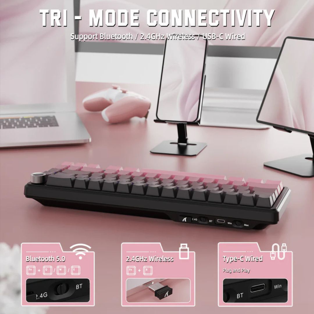 ATTACK SHARK X66 Wireless Mechanical Keyboard - Blackberry