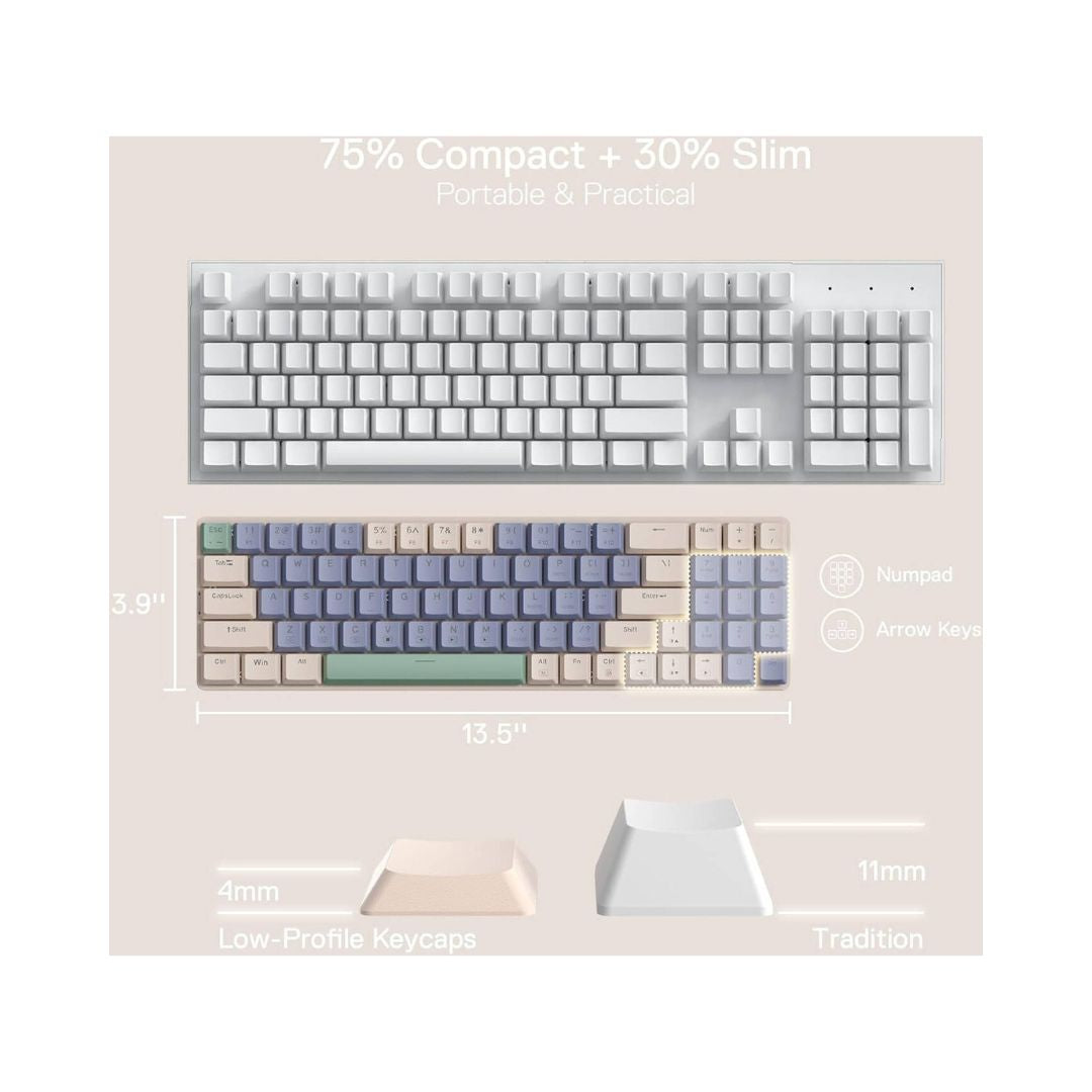 مجموعة لوحة المفاتيح والماوس اللاسلكية Redragon BS-8772CB