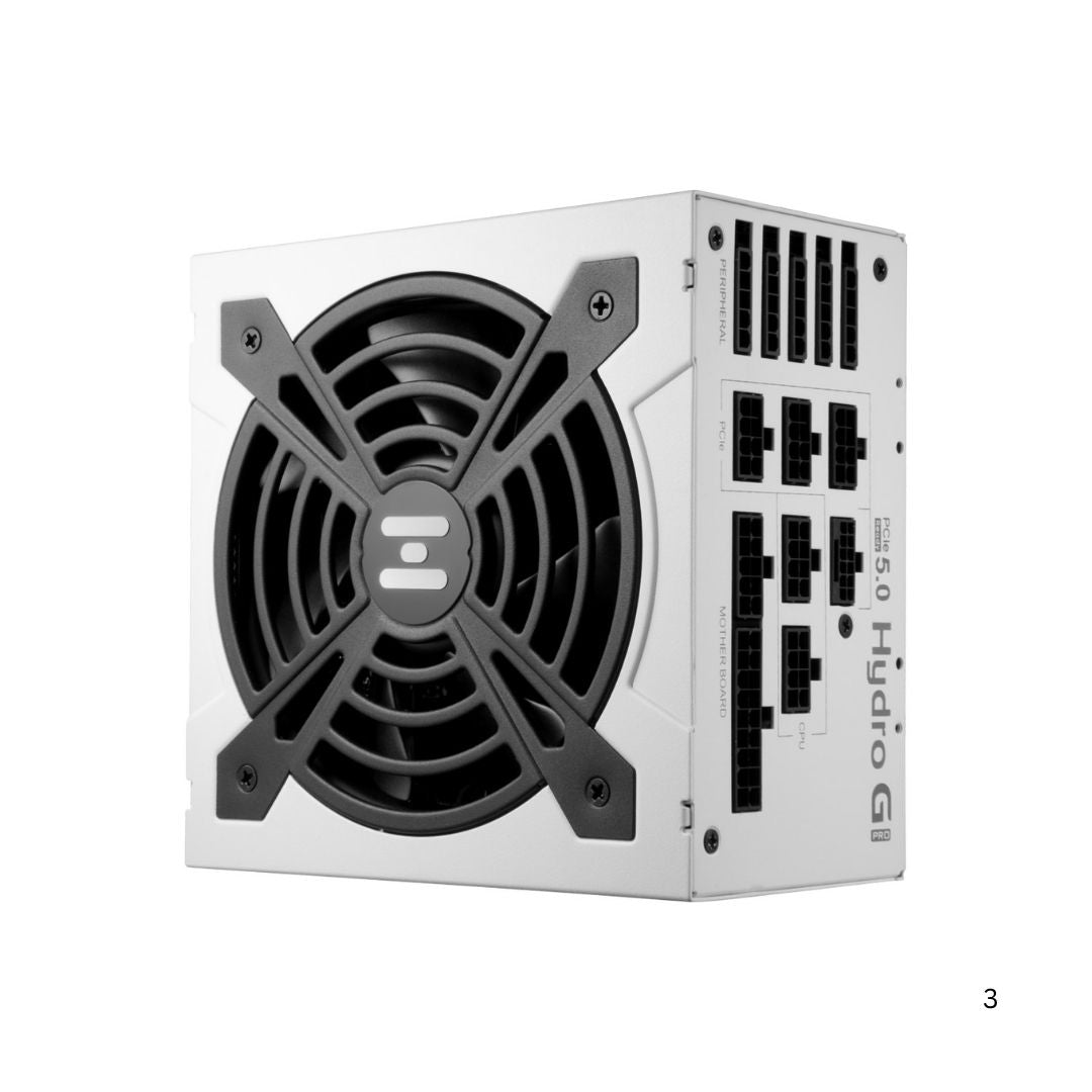 FSP Hydro G PRO ATX3.0، 1000 واط 80+ ذهبي، وحدات كاملة، PCIe 5.0، أبيض