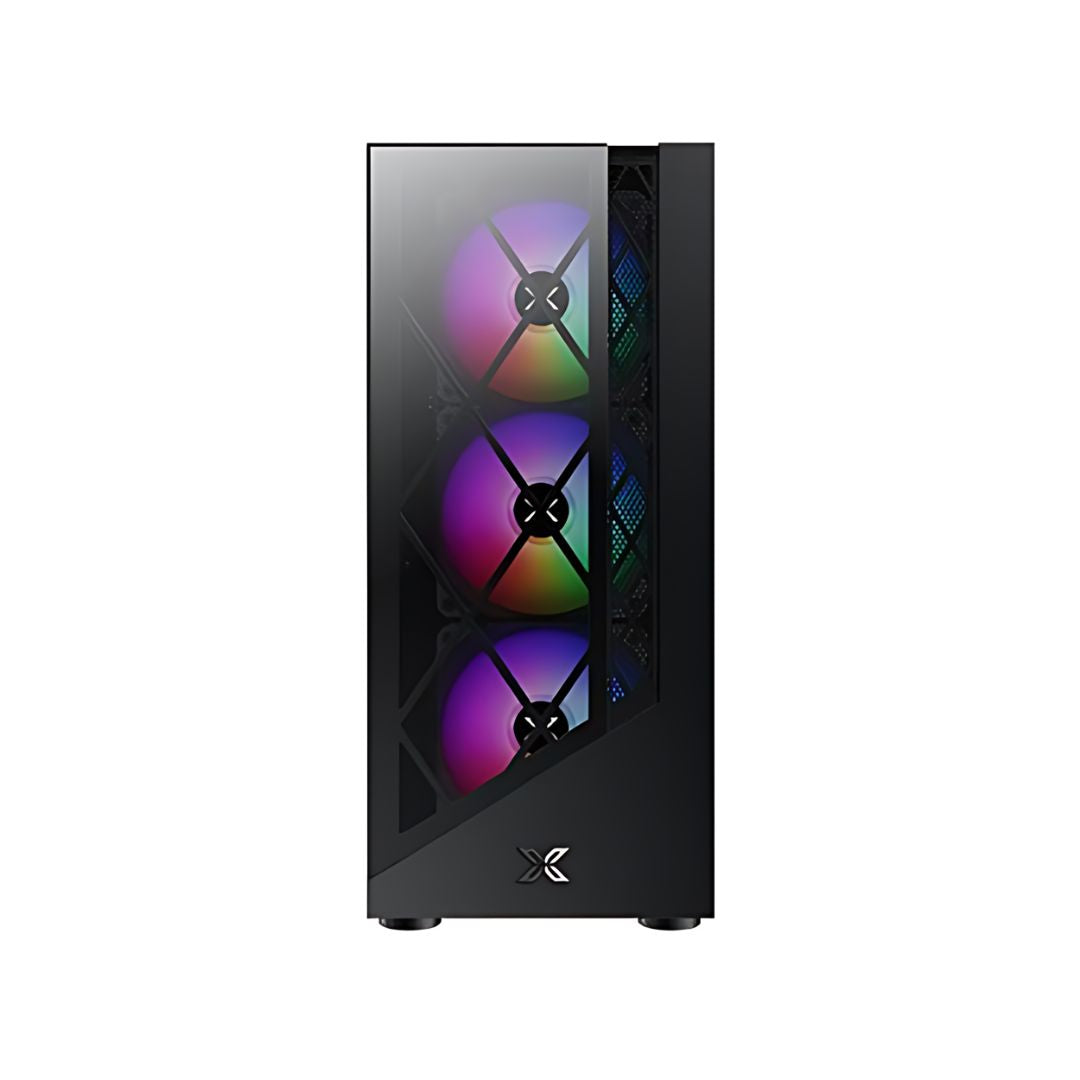 Xigmatek Duke, 4 Fan RGB Mid Tower Case - Black
