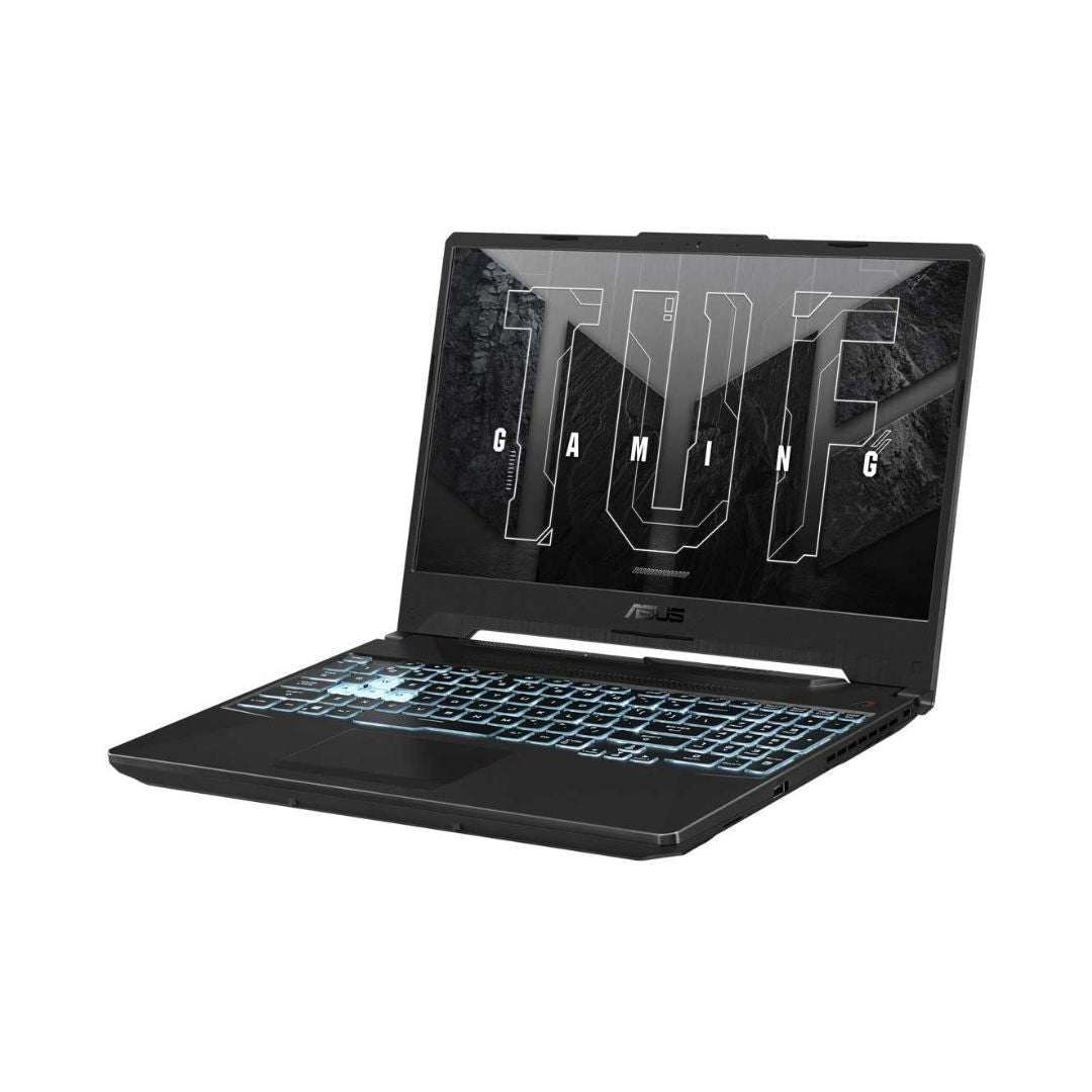 ASUS TUF Gaming A15 FA506NFR-HN055، AMD Ryzen 7-7435HS، ذاكرة وصول عشوائي 8 جيجابايت، قرص SSD 512 جيجابايت، NVIDIA RTX 2050 4 جيجابايت، شاشة 15.6 بوصة FHD IPS 144 هرتز، أسود جرافيت