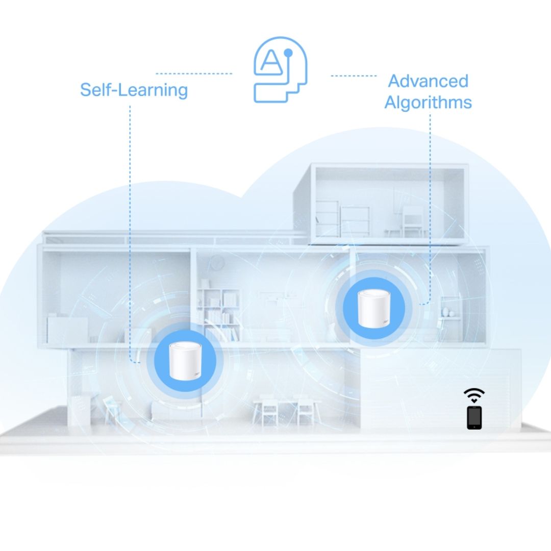 نظام TP-Link Deco X10 AX1500 للمنزل بالكامل مع شبكة Wi-Fi 6، عبوة من 3 قطع