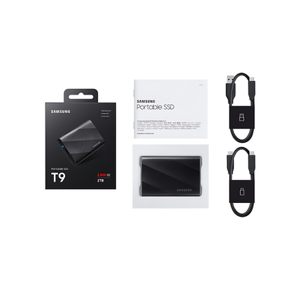 Samsung  T9  2TB Portable External SSD,  Black MU-PG2T0B/WW