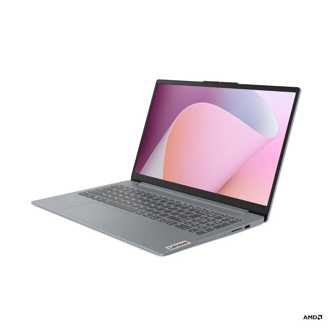 لينوفو ايديا باد سليم 3 15ABR8 - (BNPS)، معالج AMD Ryzen 7 7730U، ذاكرة وصول عشوائي 8 جيجابايت، قرص صلب SSD NVMe سعة 512 جيجابايت، بطاقة رسومات AMD Radeon، شاشة 15.6 بوصة FHD، لون رمادي قطبي