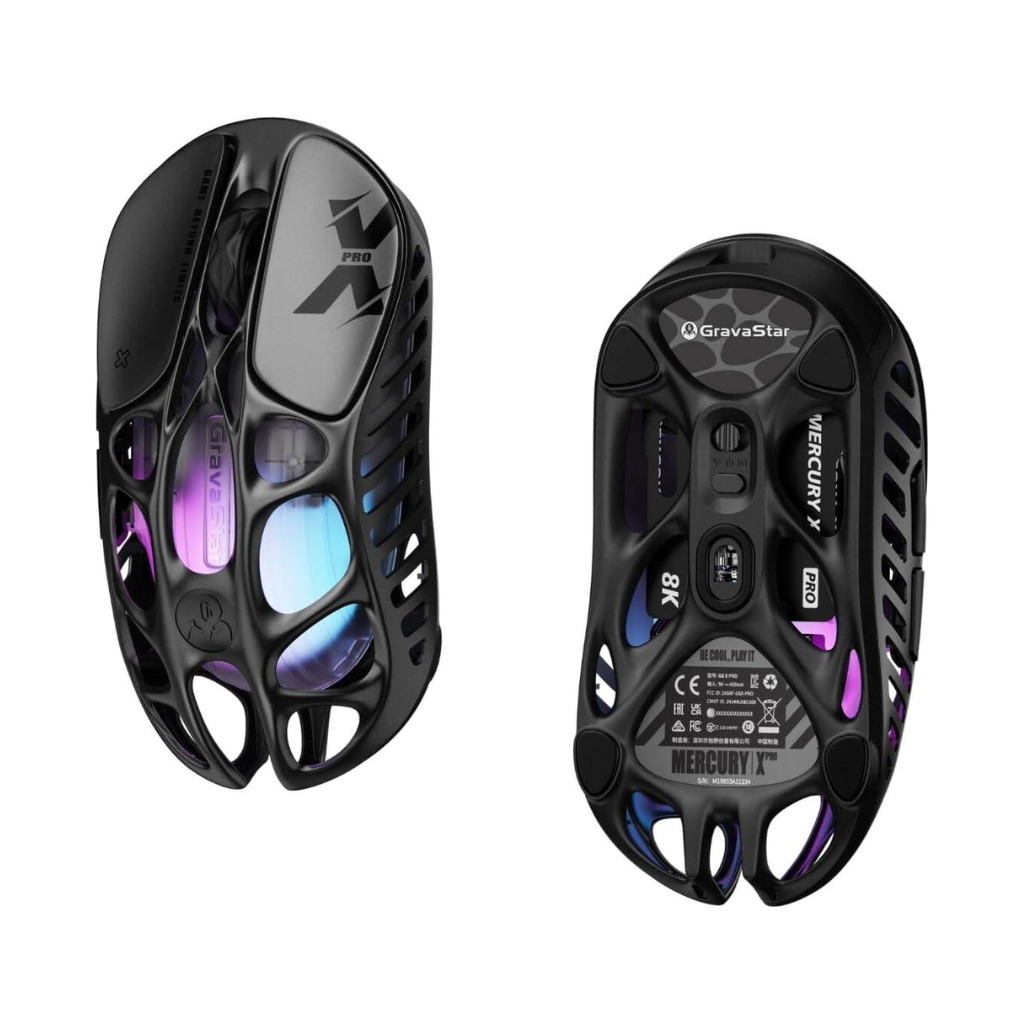 GravaStar Mercury X Pro 8KHz Wireless Gaming Mouse - Galaxy Black