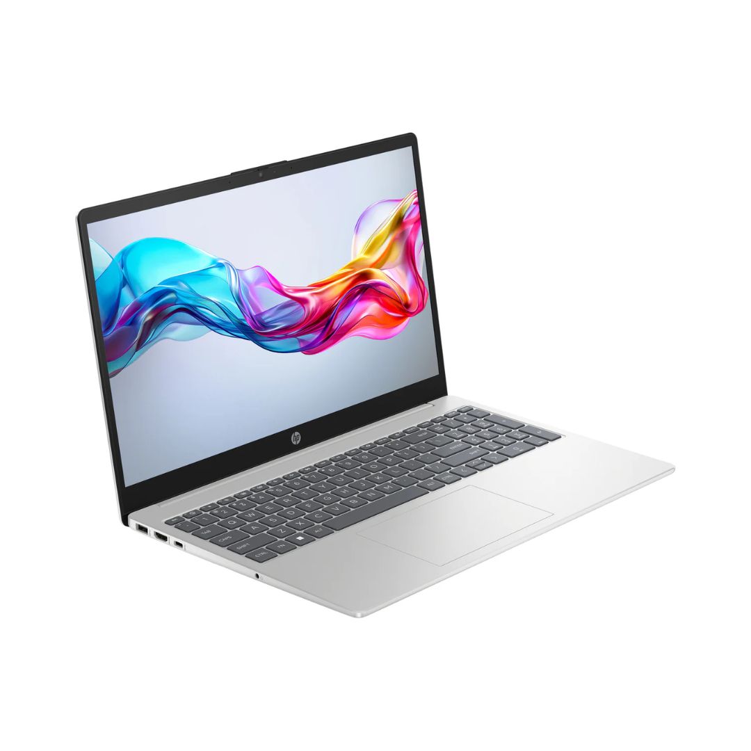 HP 15-FD0244، Intel Core i3-1315U، ذاكرة وصول عشوائي (RAM) سعة 4 جيجابايت، قرص SSD سعة 256 جيجابايت، Intel UHD، شاشة 15.6 بوصة عالية الوضوح، فضي