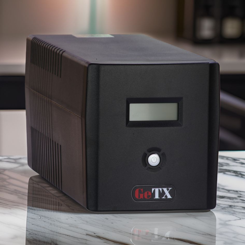 UPS GeTX GXK-1000-C (1000VA)، خط تفاعلي، بطارية LCD 12 فولت - 7 أمبير *2