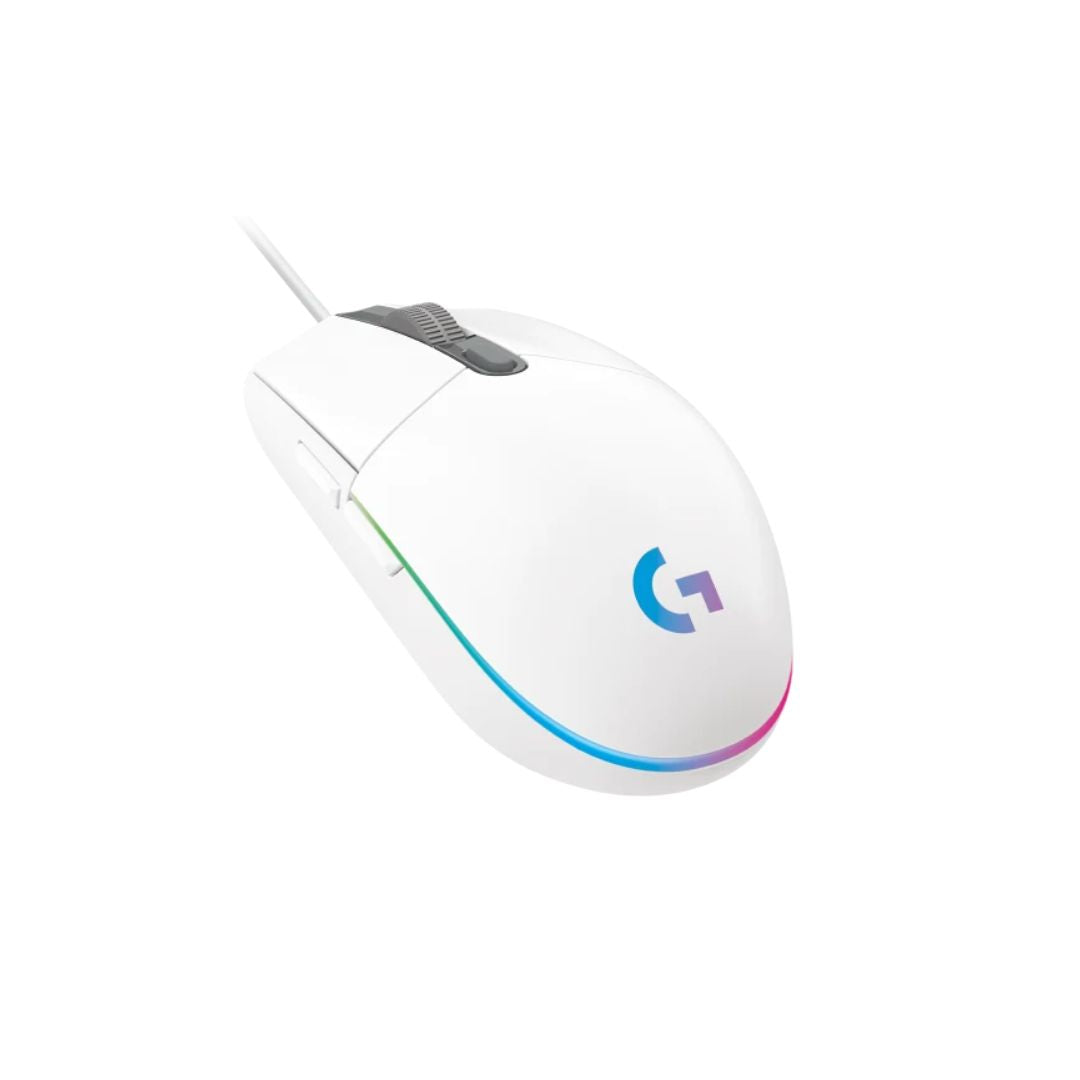 ماوس الألعاب السلكي Logitech G203 باللون الأبيض