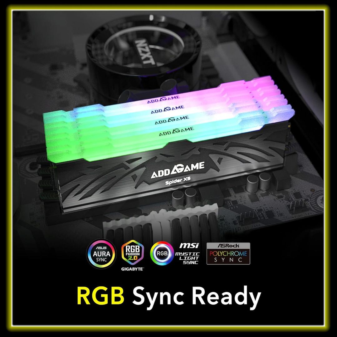 Addlink Spider 5X DDR5 RAM 32GB (2x16GB) Black RGB 6400 MHz CL38