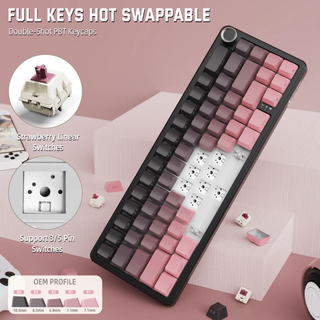 ATTACK SHARK X66 Wireless Mechanical Keyboard - Blackberry