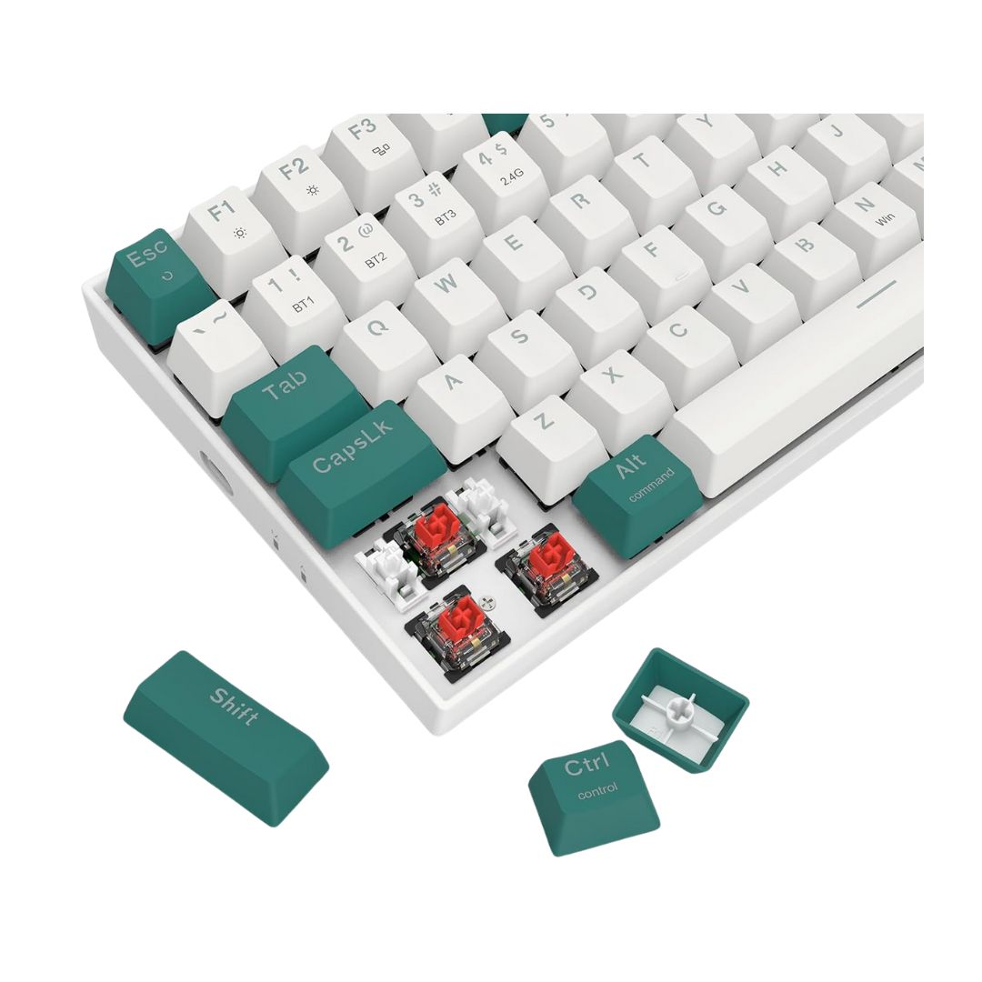 لوحة مفاتيح الألعاب Redragon SINGED K678-PRO اللاسلكية 82% ذات 3 أوضاع RGB