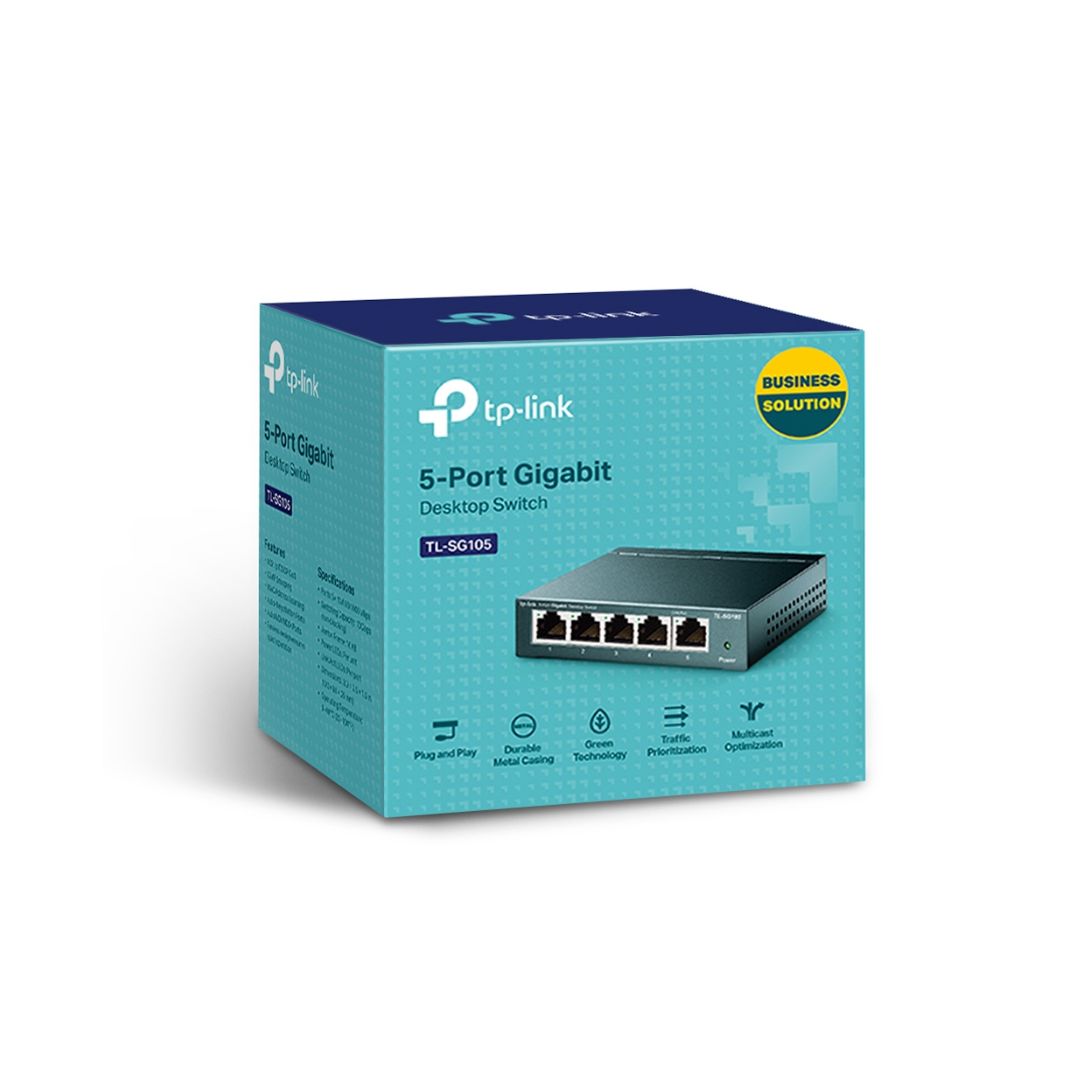 TP-Link TL-SG105 V8، مفتاح سطح المكتب، 5 منافذ