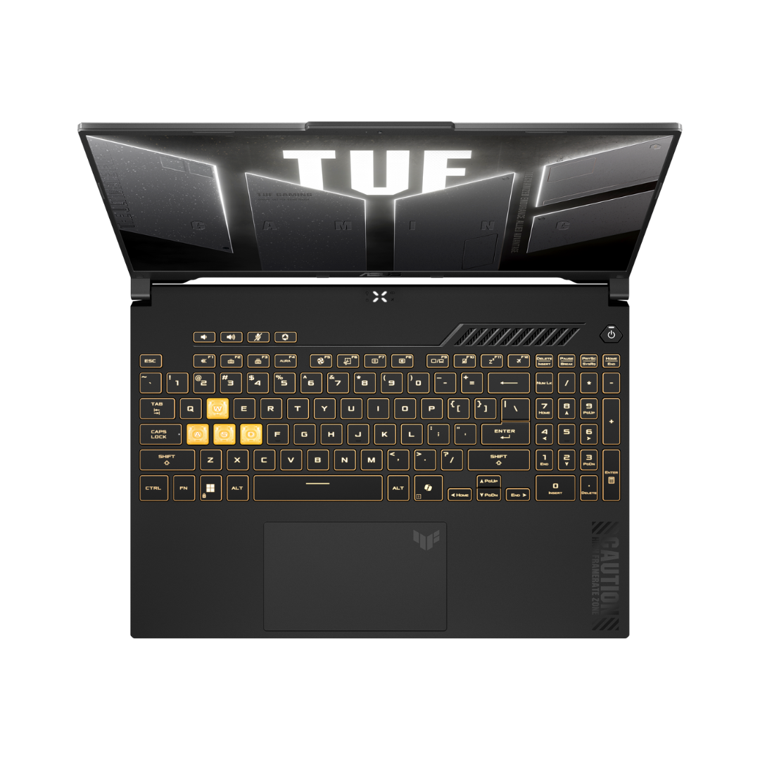 ASUS TUF Gaming F16 FX607VU-RL046/RL177، Intel Core 5-210H، ذاكرة وصول عشوائي (RAM) سعة 16 جيجابايت، قرص SSD سعة 512 جيجابايت، بطاقة رسومات NVIDIA RTX 4050 سعة 6 جيجابايت، شاشة 16.0 بوصة WUXGA بتردد 144 هرتز، رمادي ميكا