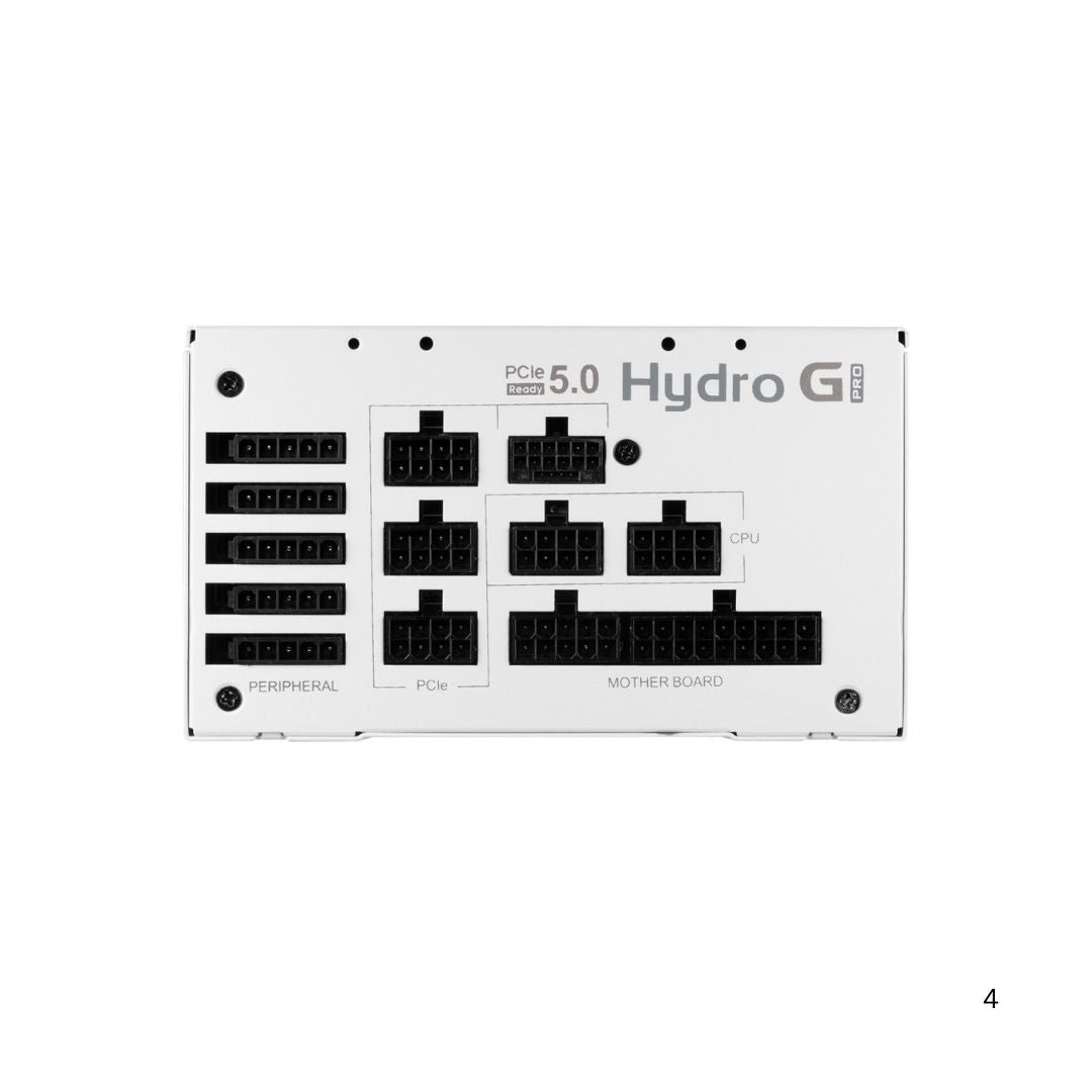 FSP Hydro G PRO ATX3.0، 1000 واط 80+ ذهبي، وحدات كاملة، PCIe 5.0، أبيض