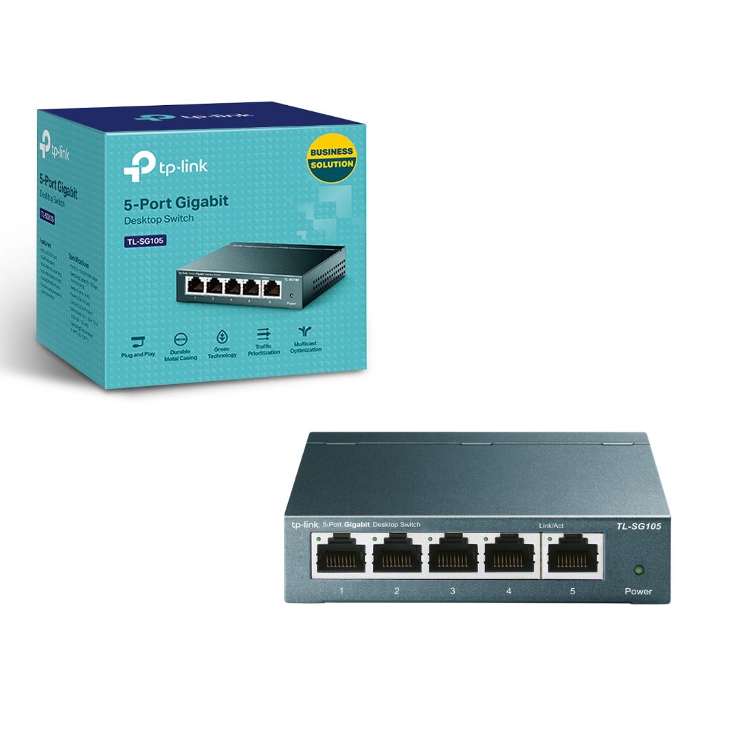 TP-Link TL-SG105 V8، مفتاح سطح المكتب، 5 منافذ
