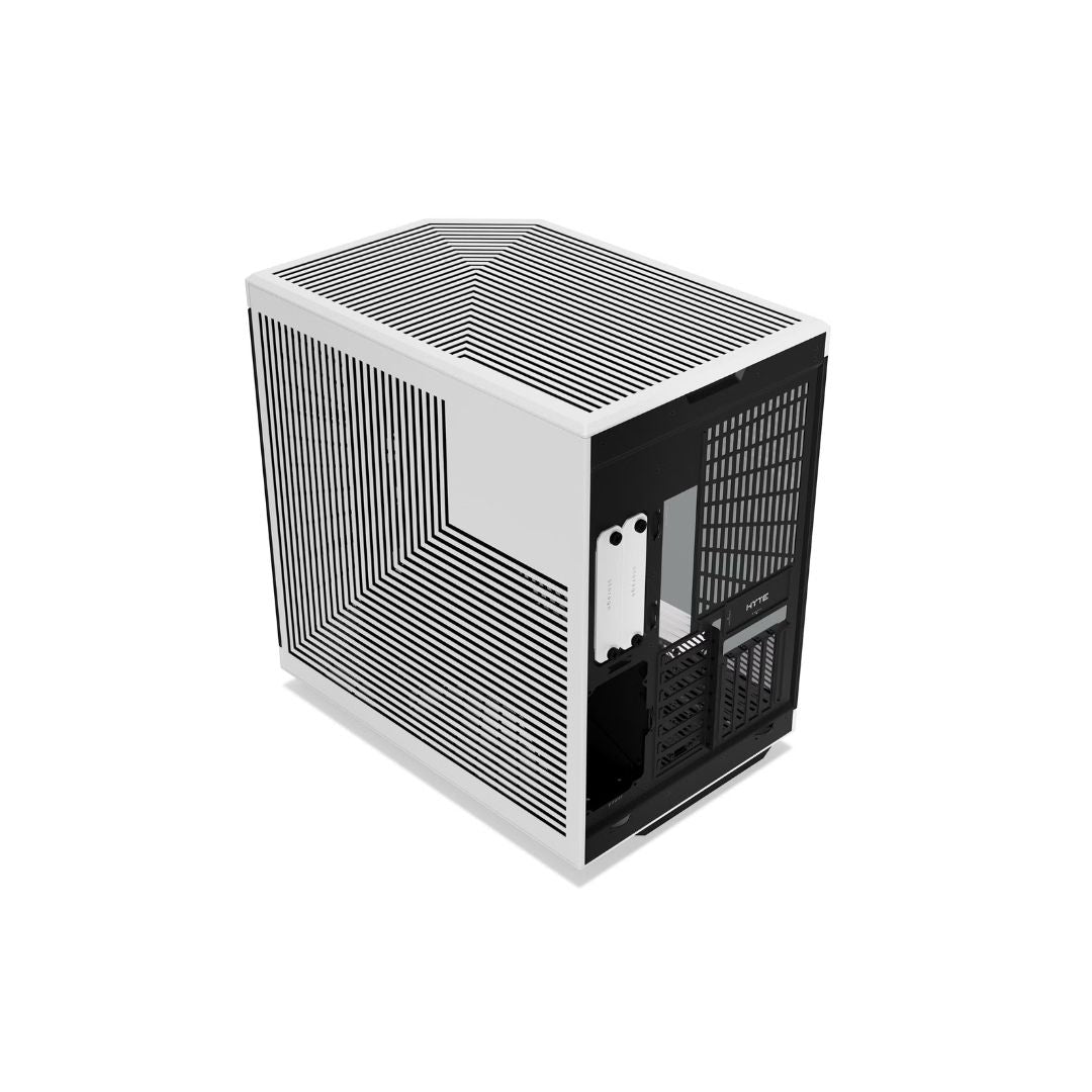 HYTE Y70 Touch Infinite صندوق حاسوب متوسط الحجم بتصميم مزدوج الغرف، متوافق مع ATX، شاشة لمس مدمجة بدقة 2.5K، لون باندا (أسود وأبيض)
