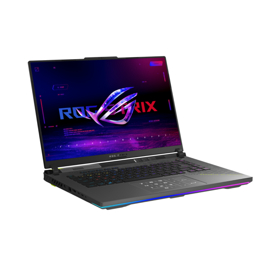 ASUS ROG Strix G16 G614FR-RV070، AMD Ryzen 9-8940HX، ذاكرة وصول عشوائي (RAM) سعة 16 جيجابايت، قرص SSD سعة 1 تيرابايت، NVIDIA RTX 5070 Ti سعة 12 جيجابايت، شاشة 16.0 بوصة بدقة WUXGA وتردد 165 هرتز، لون رمادي Eclipse