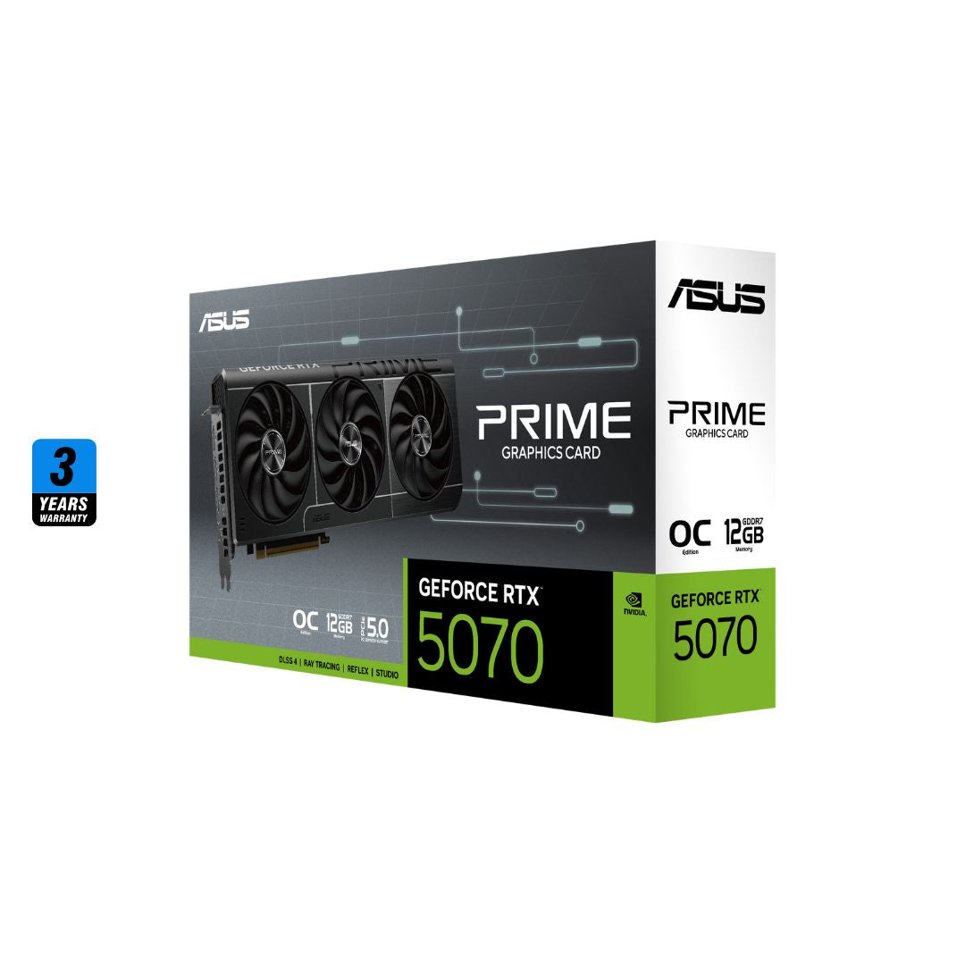 بطاقة الرسومات ASUS PRIME GeForce RTX™ 5070 سعة 12 جيجابايت GDDR7 OC Edition